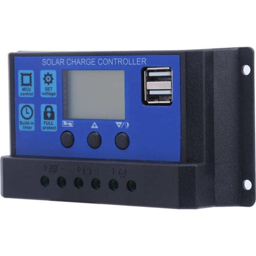 LCD Display Dual USB Output Solar Panel Controller Solar Panel Controller for business family industry Lead-Acid Batteries