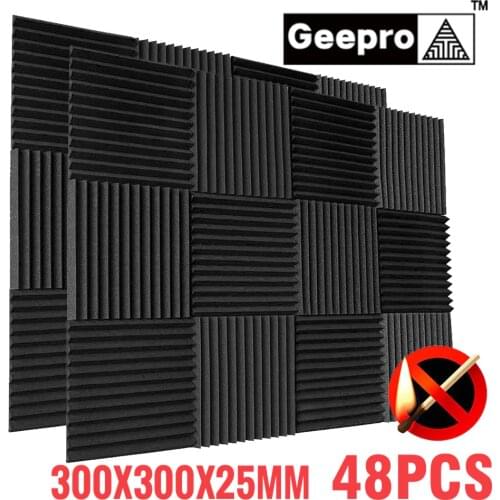 Geepro 300x300x25mm Soundproofing Panel Studio Acoustic Panel Soundproofing Foam Panel Soundproof Absorption Treatment Panel