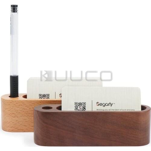 10 PCS/LOT Office Supplies/Card Cases/Wood Business Card Holders for displaying on your office desk/store counter top etc