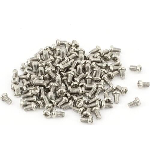 100pcs M2 x 3mm Phillips Pan Head Screws Bolt Magnetic Crosshead Fasteners for the home and office appliance