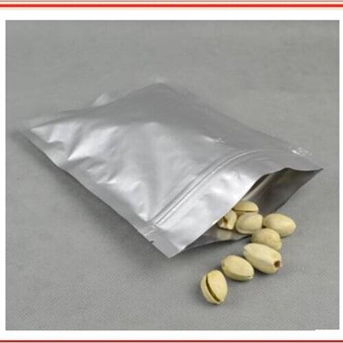 14cm*19cm 100Pcs/lot, zip lock Seal flat bottom aluminum foil bag,wholesale pure foil coffee tea bags