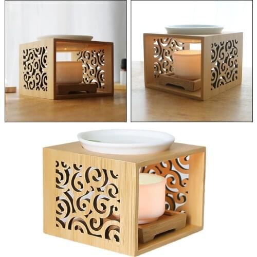 2xCeramic Tea Light Candle Holder Wax Melt Warmer Aroma Essential Oil Burner