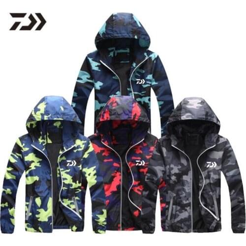 2020 Daiwa Fishing Clothing Top Quality Keep Warm Thin Camouflage Fishing Jackets Outdoor Sport Men Fishing Camping clothes