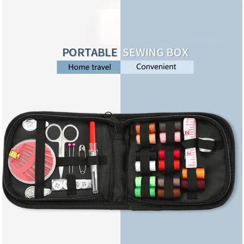 27 ItemsPortable Sewing Kit DIY Multifunctional Box Set Thread Accessories Handmade Quilted Embroidery Thread Home Travel