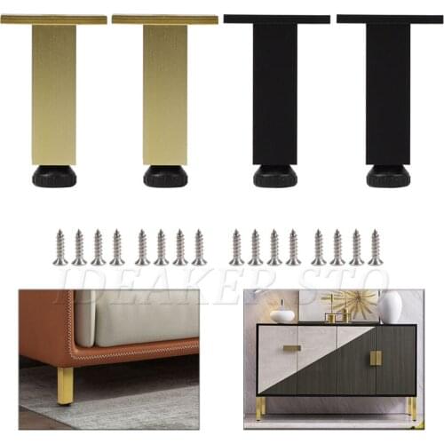 4PCS Aluminum Alloy Furniture Foot Adjustable Cabinet Foot Bathroom Sofa Tea Table Support Leg Metal Foot Hardware Accessories