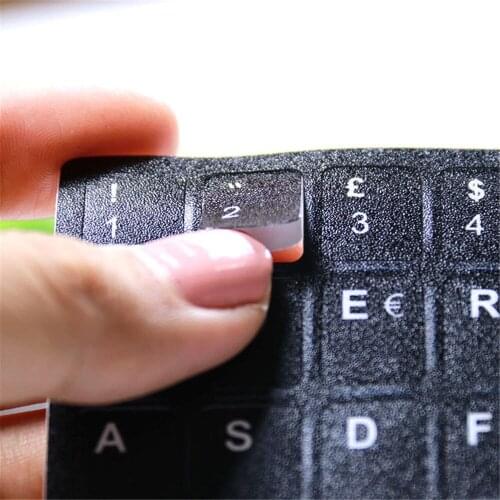 5pcs Universal Keyboard Stickers Russian French English Arabic Spanish Letter Alphabet Layout Stickers for Laptop Desk Supplies