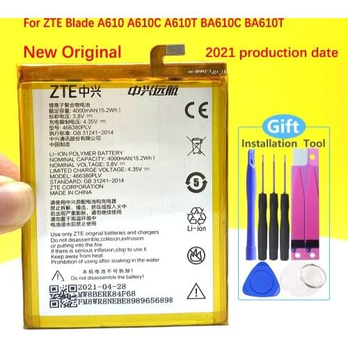 New Original 466380PLV 4000mAh Battery For ZTE BLADE A610 A610C A610T BA610C BA610T Phone High Quality Battery+Home Delivery