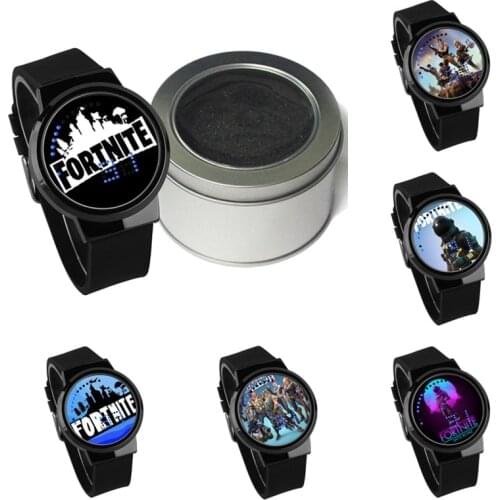 Fortnite Luminous Touch Watch LED Creative Electronic for Men Students Digital Watches Waterproof Fortnight Game Toys Kids Gift