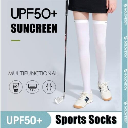 Golf Socks Stocking Woman Breathable Summer Sunscreen Wicking Calf Socks Knee-High Hose Modified Legs Cool Feeling Sport Socks