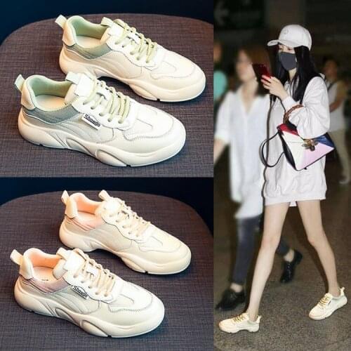White Shoes Womens Shoes New Spring and Autumn All-match Sneakers Super Fire Casual Shoes