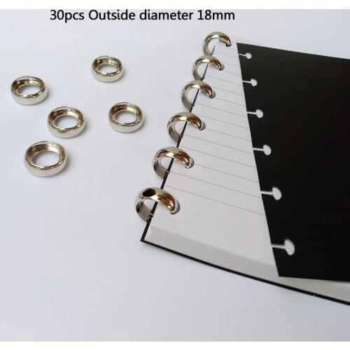 30PCS High Quality Metal Loose Ring Mushroom Hole Plate Book Binding Sheet Stationery Book Binding Disc Round Office Supplies