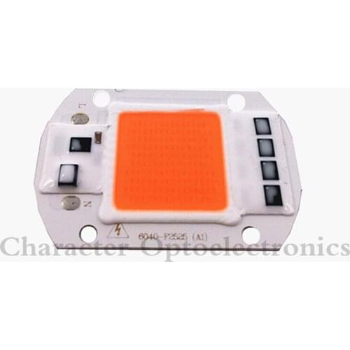 Hot sell AC220V 110V real full spectrum 380-840nm indoor instead sunlight actual Power 50W DIY led grow light chip