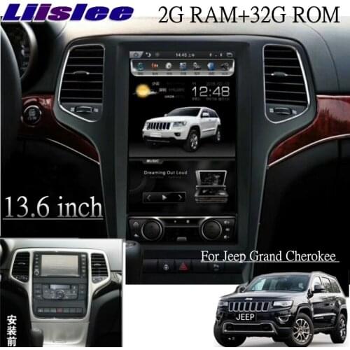 LiisLee Car Multimedia For Jeep Grand Cherokee WK2 2009 2010 2011 2012 2013 NAVI GPS WIFI Audio Radio Navigation MAP 13.6 inch