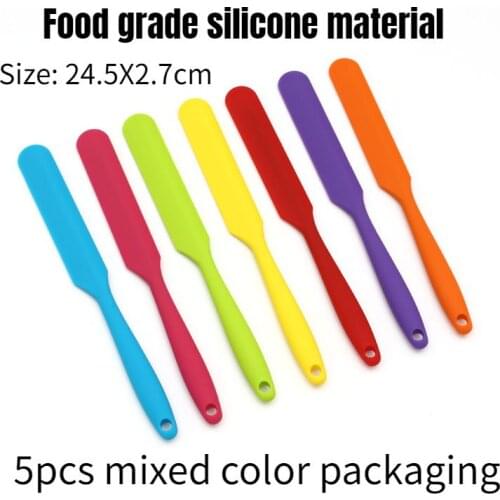 Small Silicone Cream Spatula Knife-shaped Jam Spatula Baking Tool Cake Spatula Cake Scraper Baking Supplies