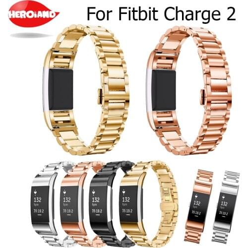 Stainless Steel Metal Wrist Strap band for Fitbit Charge2 Watch Replacement Wirst watch for Fit Bit Charge 2 Smart Accessories