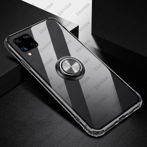 Skinlee For Samsung M12 Case Official Original Shockproof With Ring Soft Airbag Cover For Samsung Galaxy A12 Case