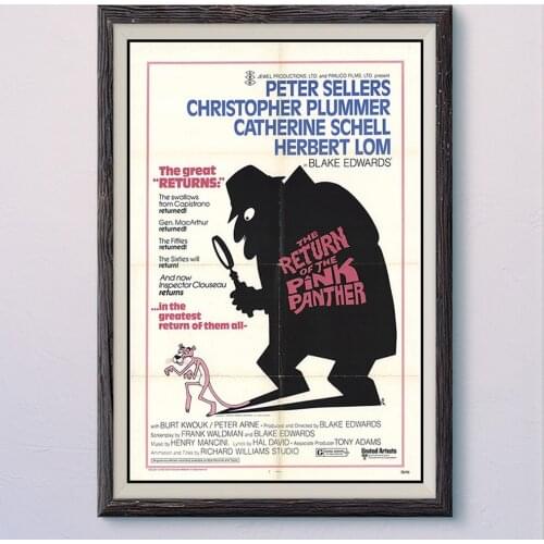 N508 THE RETURN OF THE PINK PANTHER Vintage Classic Movie Wall Silk Cloth HD Poster Art Home Decoration Gift
