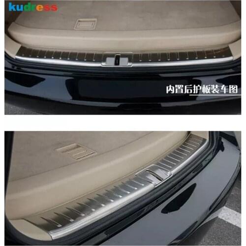 For Lexus RX 2016 2017 Stainless Steel Inner Rear Trunk Bumper Cover Trim Tailgate Sill Scuff Plate Threshold Car Accessories