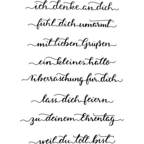 German word Transparent Clear Silicone Stamp/Seal for DIY scrapbooking/photo album Decorative clear stamp A145