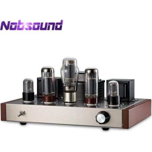 Nobsound 6H9C+EL34B Vacuum Tube Amplifier HiFi Audio Single-ended Class A Stereo Power Amplifier Purely Handmade 13W+13W
