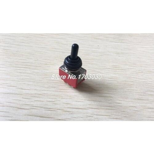 AC 250V 2A 125V 5A ON/ON 2 Way 3PDT 9 Pins Toggle Switch with Waterproof Boot