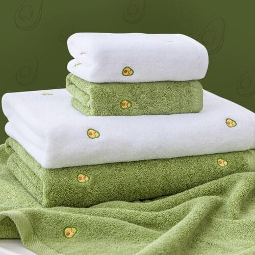 Towels for Adults Dry Hair Wash Face Towel Avocado Microfiber Soft Absorbent Bathroom Large Fast Drying Cotton Thick Bath Towels