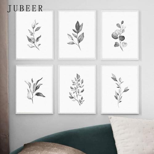 Scandinavian Style Posters and Prints Black and White Paintings on The Wall Plant Decorative Picture for Living Room Home Decor