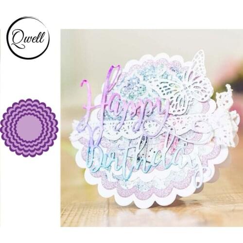 QWELL Circle Frame Metal Cutting Dies for Scrapbooking and Card Making Paper Embossing Craft New 2019 die cuts