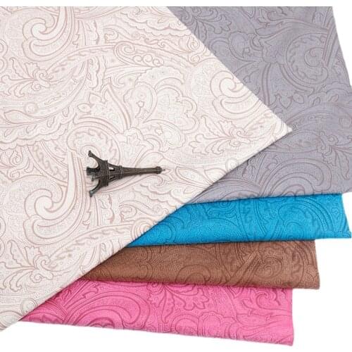 Wede 57" Dense 3D Embossed Upholstery Pouffe Velvet Sofa Fabric Pillow Cushion Seat Cover By the Metre