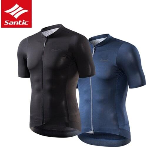 Santic Professional Men Cycling Jersey High Quality Short Sleeve MTB Bike Competition Tops High Quality Bicycle Riding Jersey