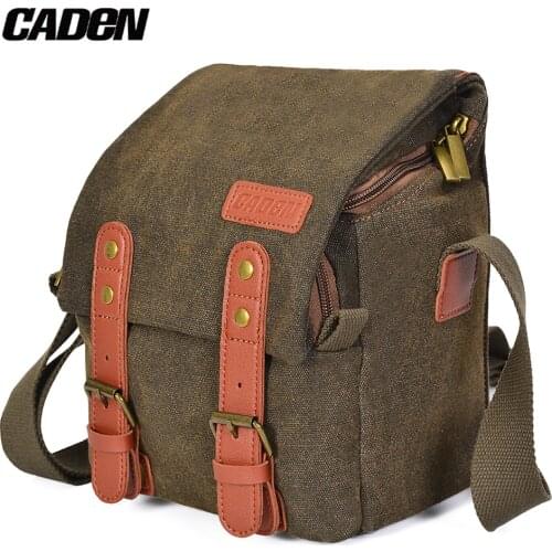 CADeN DSLR Camera Bag Canvas Shoulder Bag Camera Case For Canon Nikon Sony Lens Pouch Bag Waterproof Photography Photo Bag