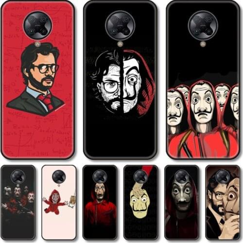 TV money heist Phone Case For xiaomi M2 C3 X3 F2 Lite NFC 6 5 x Poco k30 Pro Anime Black Cover Silicone Back Pretty tpu