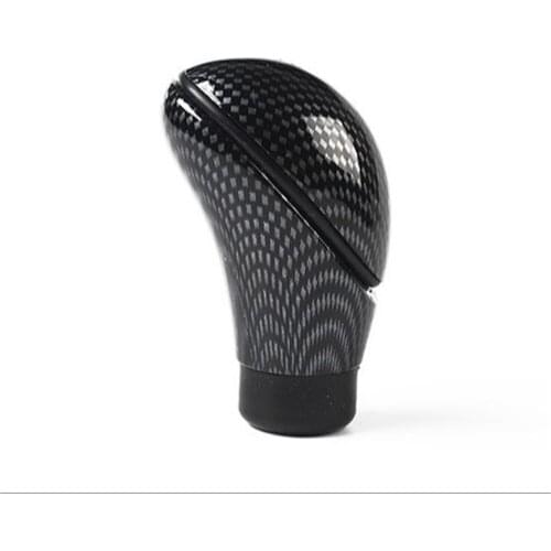 Universal Car Black Carbon Fiber AT MT Gear Shift Knob Lever Shifter Stick Manual Gear Head Lever Headball Aluminum Shift Knobs