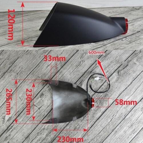 Universal Motorcycle Retro Rear Seat Cowl Cover Fairing w/ LED Tail Light for Cafe Racer