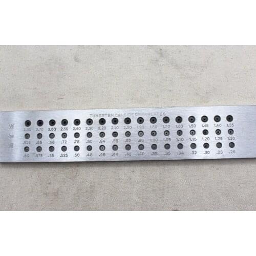 HIGH Quality 51Hole Round Jewelry DrawplateTungsten Carbide Wire Drawing Board 0.26-2.8mm
