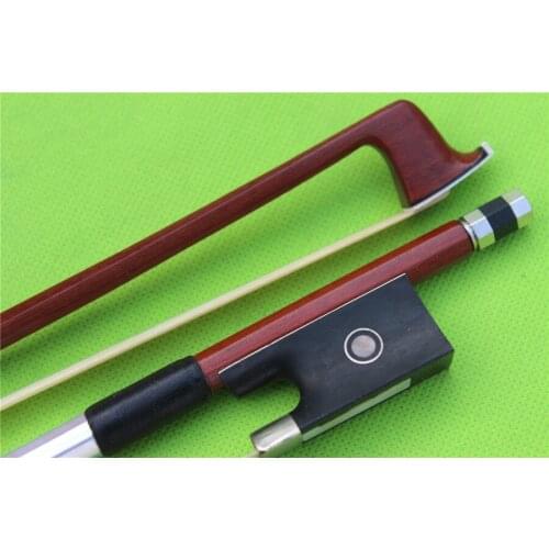 X-002 # 1 -Violin-Bow-Model-Ebony-Fr o g Brazil wood -Sandalwood-Round-Stick-New-4-4