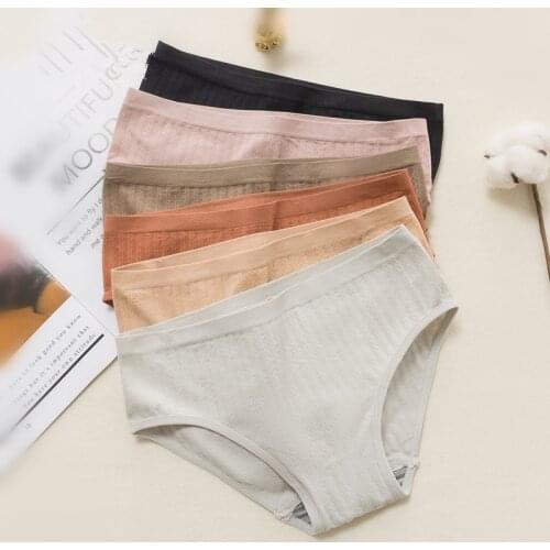 Women Panties Female Sexy Panties Low Waist Seamless Underwear Panty Lingerie Underpants Solid Color Intimate Briefs