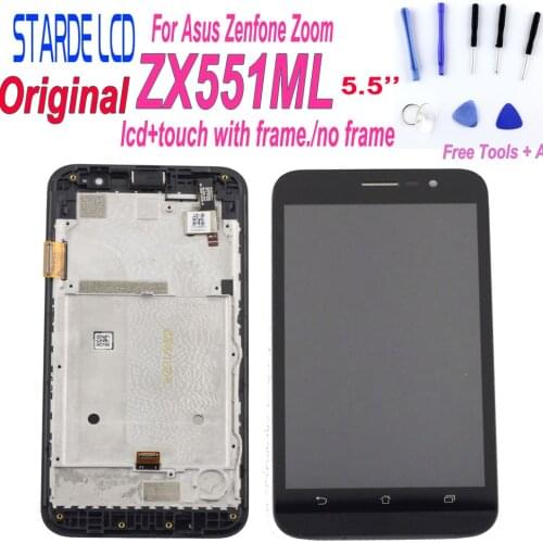 5.5'' for Asus Zenfone Zoom ZX551ML LCD Display Touch Screen Digitizer Assembly with Frame Screen Replacement ZOOM Z00XS LCD