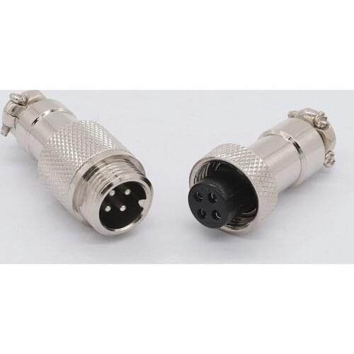 ZHQCN GX12 Industry M12 Welding Cable Wire Connector 5A 125V Power Connectors 2 3 4 5 6 7 Pin Threaded Coupling Solder Terminal