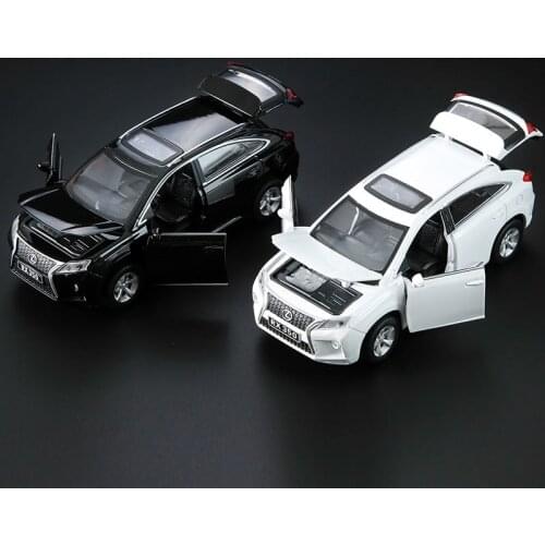 1:32 Alloy EXUS RX350 Scale Diecast Cars Model Metal Toy car Openable Doors Pull Back sound Light toy Car kids Toys for children