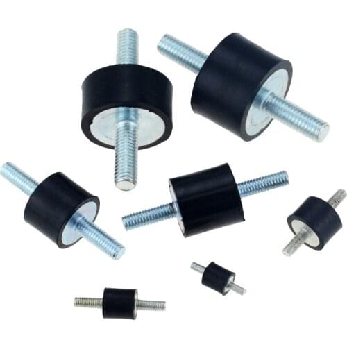 1PCS M3 M4 M6 M8 VV Type Double Male Thread Rubber Shock Absorbers Anti Vibration Car Bobbin Shock Absorber Tools