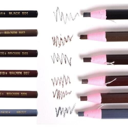 12Pcs Eyebrow Enhancer Pencil shadows Waterproof Long Lasting Brow Eye Liner Paint Tattoo Marker Makeup Tools