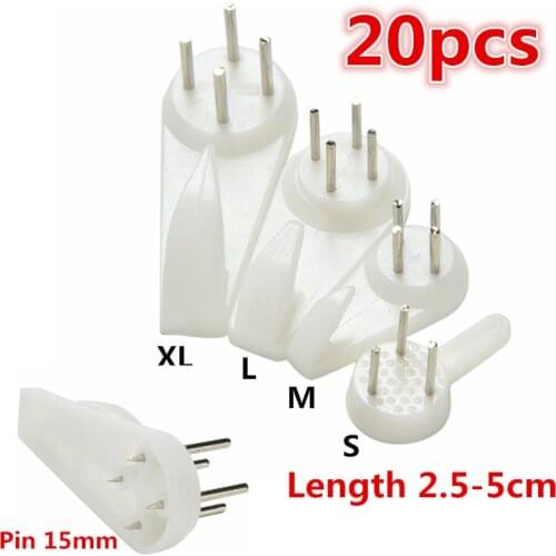 20pcs White Painting Photo Frame Hook Plastic Invisible Wall Hooks Mount Picture Nail Hook Hanger Mirror Hanging Hangers