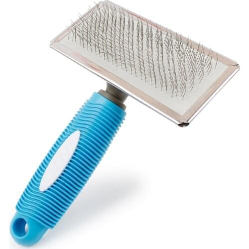 3 Colors Pet Grooming Slicker Brush Durable Pet Comb Efficiently Reduces Shedding and Removes Mats Tangles Knots for Dogs & Cats