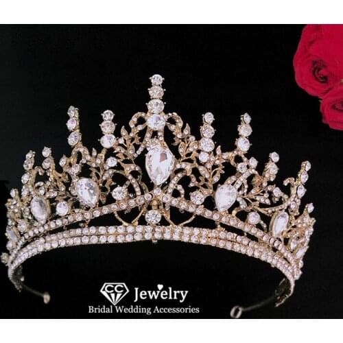 CC Crown Tiara Hairband Women Headband Wedding Hair Accessories for Bridal Jewelry Princess Crowns Vintage Party Hairwear HG0313