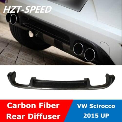 Scirocco ABT Type Carbon Fiber Rear Bumper Diffuser Lip Spoiler For Volkswagen Scirocco Standard Bumper 2015 Up