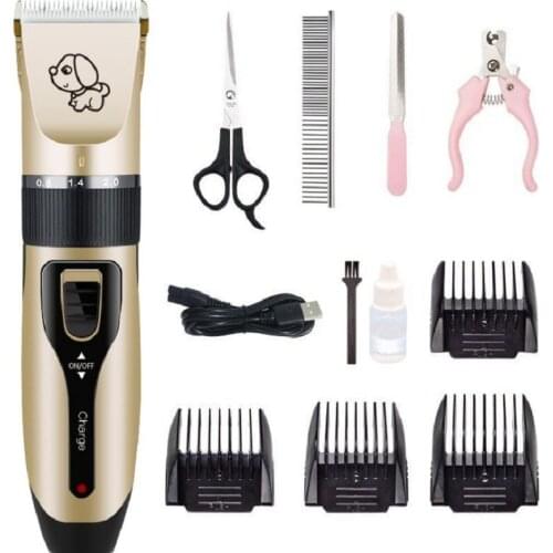 Dog Hair Clippers USB Rechargeable Cordless Pet Dog Grooming Hair Trimmer Shaver Set Electrical Animals Fur Cutting Machine tool