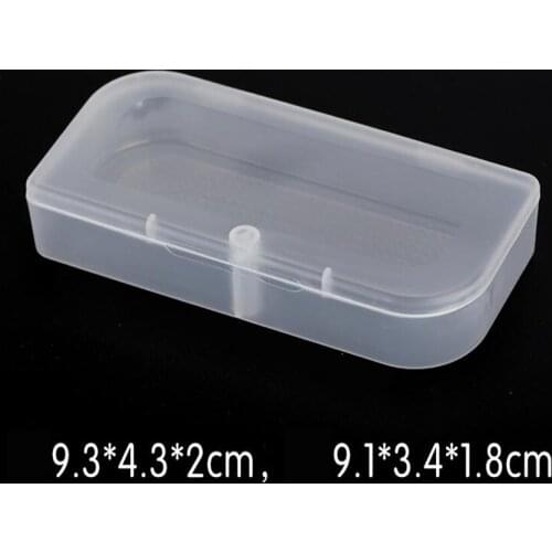 Elliptical Plastic Clear Transparent Storage Electronic Parts Screw Beads Box Collection Container Organizer