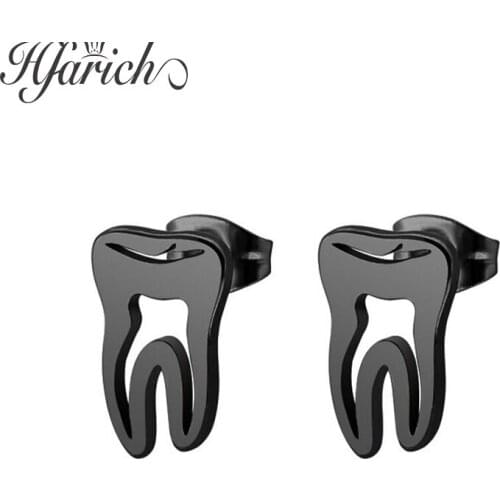 Hfarich 2021 New Fashion Popular Female Jewelry Love Tooth Shape Earrings Charming Cute Ear For Women Girls Birthday Party Gifts