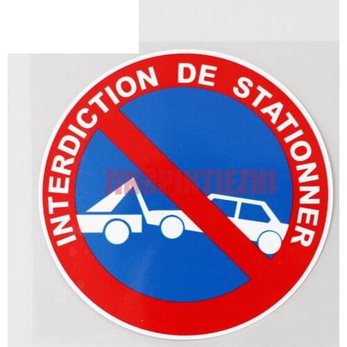 Personality Car Sticker No Parking Decal Prohibition Stationement Car Sticker PVC Car Decal Decoration Laptop